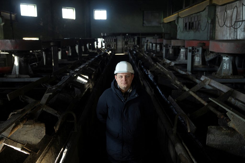 Photo: Zavallievsky Graphite CEO Ostap Kostyuk stands in the mine’s graphite processing plant, amid Russia’s attack on Ukraine, in Zavallia, Ukraine, February 10, 2025. Credit: REUTERS/Thomas Peter