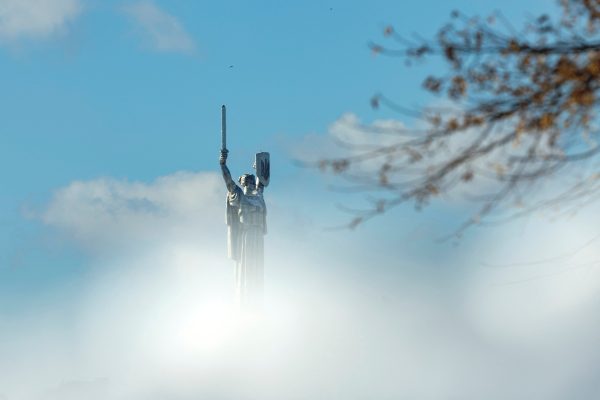 Photo: The Ukrainian Motherland Monument towers over the city, amid Russia’s attack on Ukraine, in central Kyiv, Ukraine, February 17, 2025. Credit: REUTERS/Thomas Peter