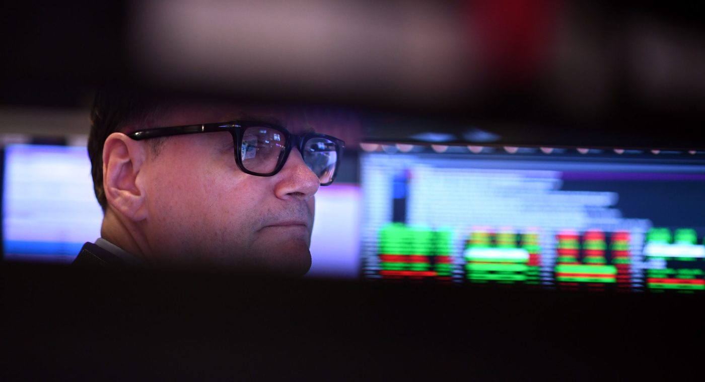 Photo: Stock trader Patrick King works on the floor of the New York Stock Exchange minutes before the closing bell, New York, NY, May 7, 2025. Stocks closed higher as the Federal Reserve announced interest rates would remain unchanged. Credit: Anthony Behar/Sipa USA.