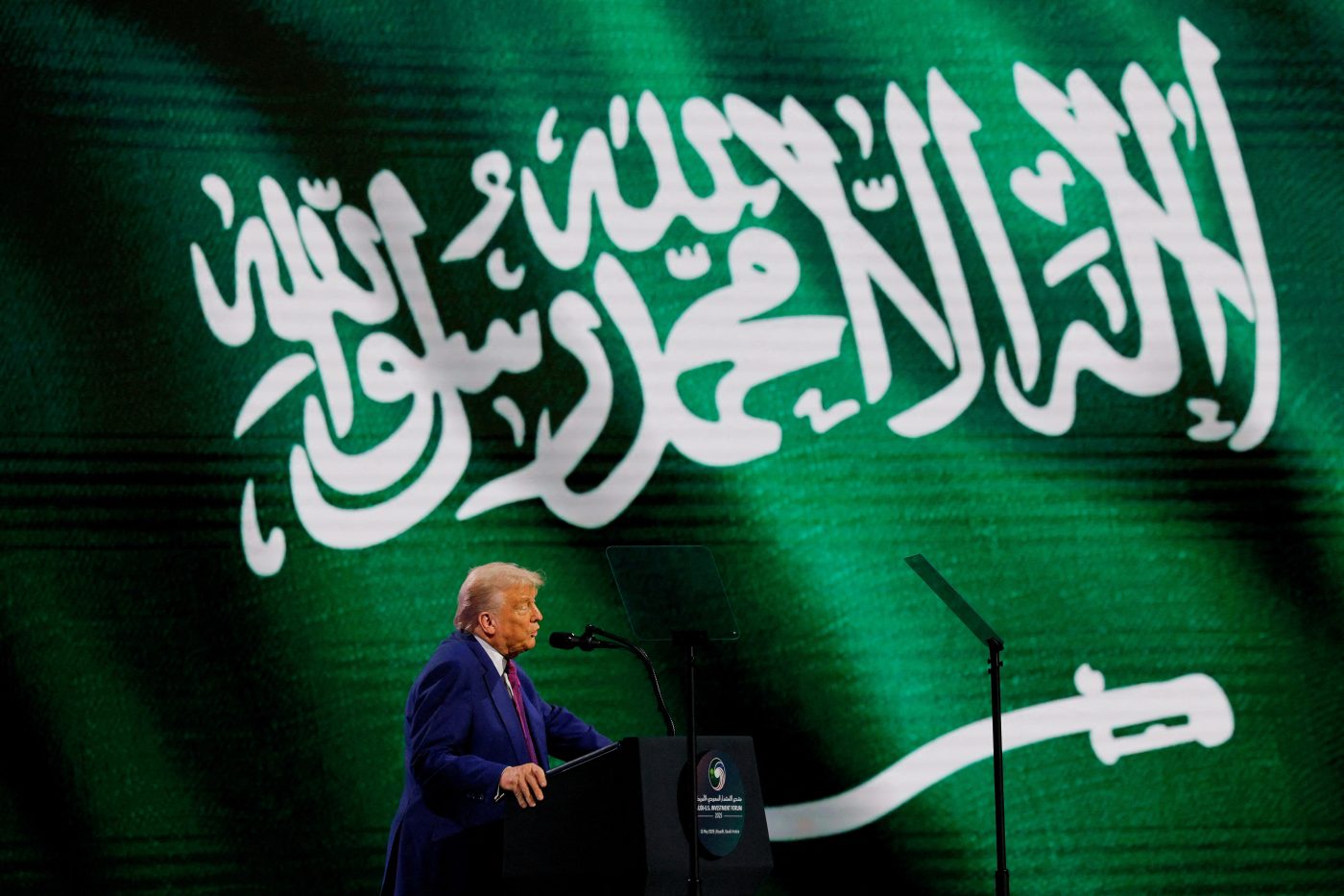 Photo: US President Donald Trump attends the Saudi-US Investment Forum, in Riyadh, Saudi Arabia, May 13, 2025. Credit: REUTERS/Brian Snyder