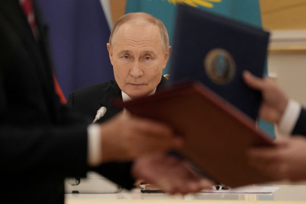 Photo: Russian President Vladimir Putin attends a signing ceremony following Russia-Kazakhstan talks in Astana, Kazakhstan November 27, 2024. Credit: REUTERS/Turar Kazangapov