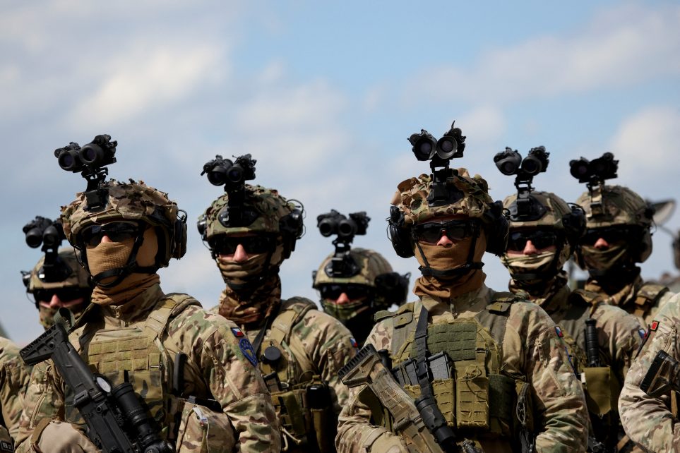 Photo: Soldiers of the EUFOR (European Union Force Bosnia and Herzegovina) stand guard in Camp Butmir, EUFOR base, near Sarajevo, Bosnia and Herzegovina, May 13, 2025. Credit: REUTERS/Amel Emric