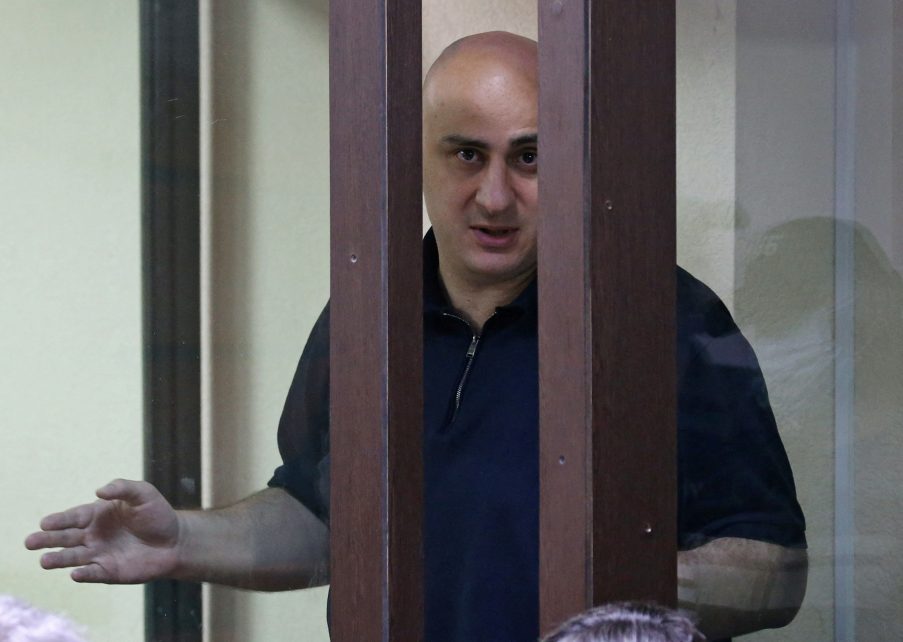 Photo: Nika Melia, one of the leaders of the Coalition for Change opposition group, charged with failing to appear before the Georgian parliament's temporary investigative commission, attends a court hearing in Tbilisi, Georgia May 30, 2025. Credit: REUTERS/Irakli Gedenidze/Pool