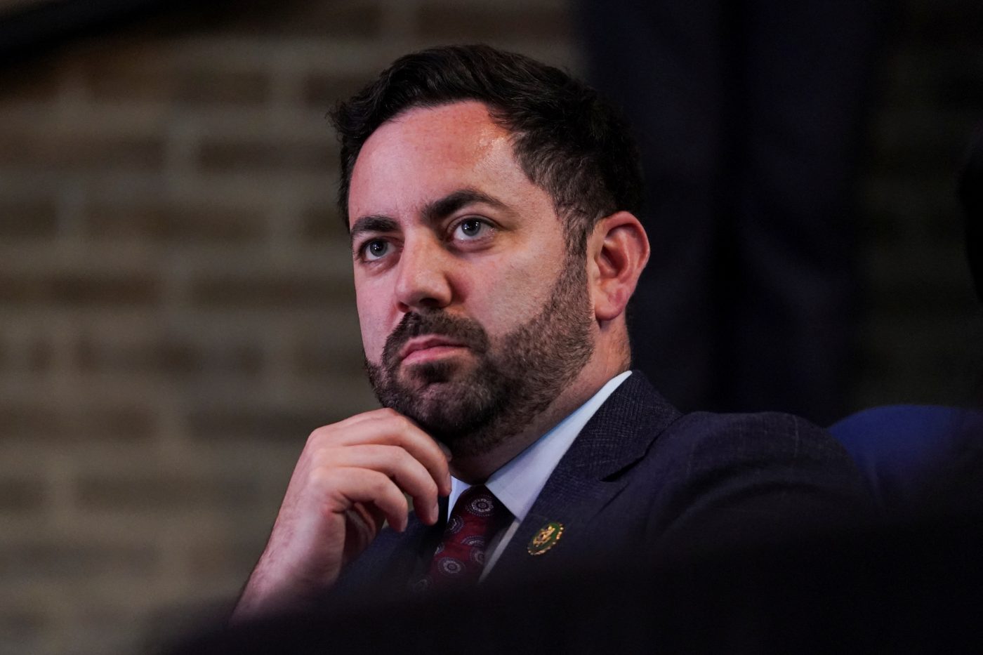 Photo: U.S. Rep. Mike Lawler (R-NY) listens as U.S. President Joe Biden delivers remarks on the federal government's debt limit during a visit to SUNY Westchester Community College Valhalla in Valhalla, New York, U.S., May 10, 2023. Credit: REUTERS/Kevin Lamarque