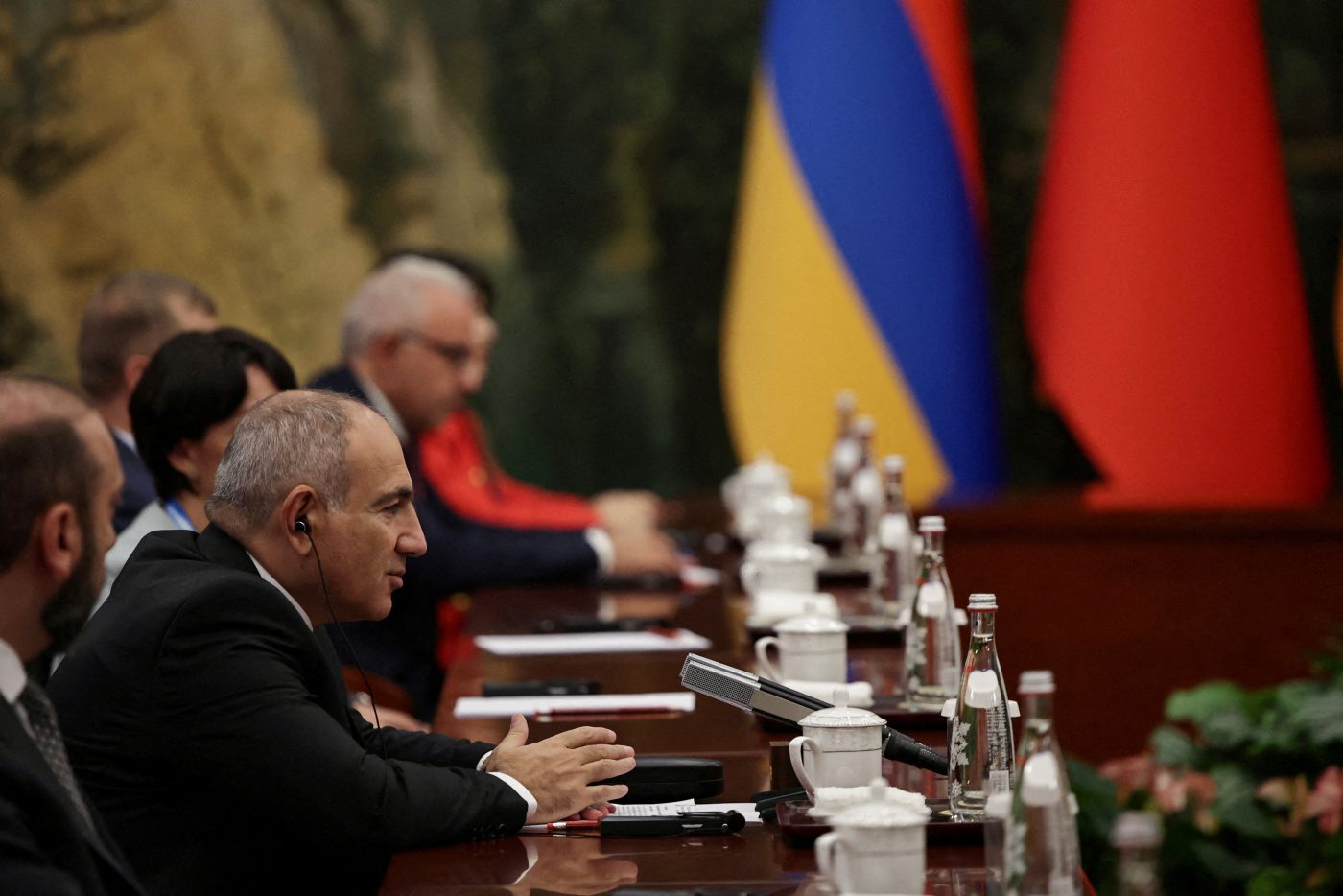 Photo: Armenia's Prime Minister Nikol Pashinyan speaks during a bilateral meeting with China's President Xi Jinping (not pictured) ahead of the Shanghai Cooperation Organization (SCO) Summit 2025 in Tianjin, China, 31 August, 2025. Credit: ANDRES MARTINEZ CASARES/Pool via REUTERS