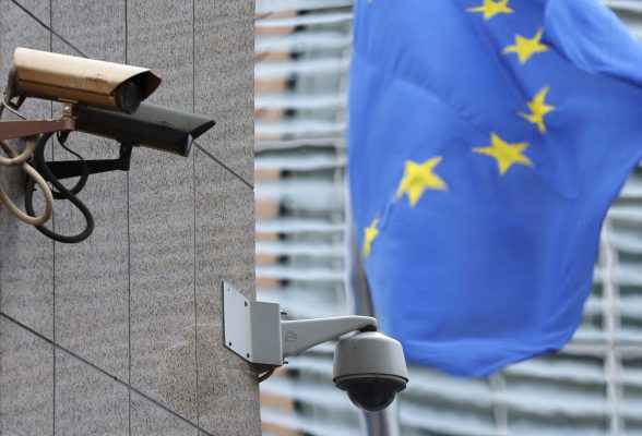 Photo: Security cameras are seen near the main entrance of the European Union Council building in Brussels July 1, 2013. The European Union said on Monday it had ordered a security sweep of EU buildings after reports that a U.S. spy agency had bugged EU offices in Belgium and the United States. Credit: REUTERS/Francois Lenoir