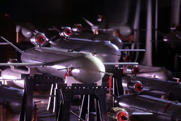 Photo: Long-range Peklo (Hell) missile drones are displayed during the handover of the first batch to Defence Forces on the Day of the Armed Forces of Ukraine, Kyiv, capital of Ukraine. Ukraines President Volodymyr Zelensky has conveyed the first batch of advanced Peklo missile drones to the military. During the event, it was reported that there had already been five successful uses. The Peklo missile drone which has a strike range of 700 km and a speed of 700 km per hour has been launched into serial production. Credit: Ukrinform/Ukrinform/Sipa USA